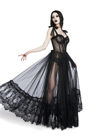Dance With Death Sleeveless Maxi Dress
