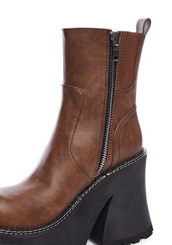 Typical Behavior Platform Boots - Brown