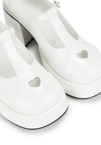 Hopscotch Kid Mary Janes - White