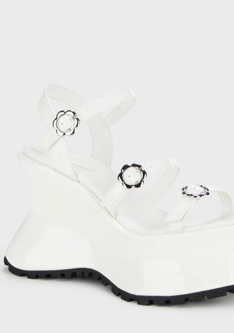 Sightseeing Platform Sandals - White