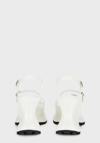 Sightseeing Platform Sandals - White