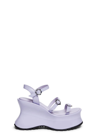 Sightseeing Platform Sandals - Purple