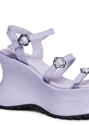 Sightseeing Platform Sandals - Purple