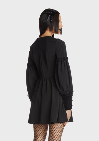 Coffin Collar Gothic Doll Dress