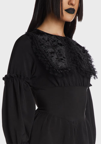 Coffin Collar Gothic Doll Dress