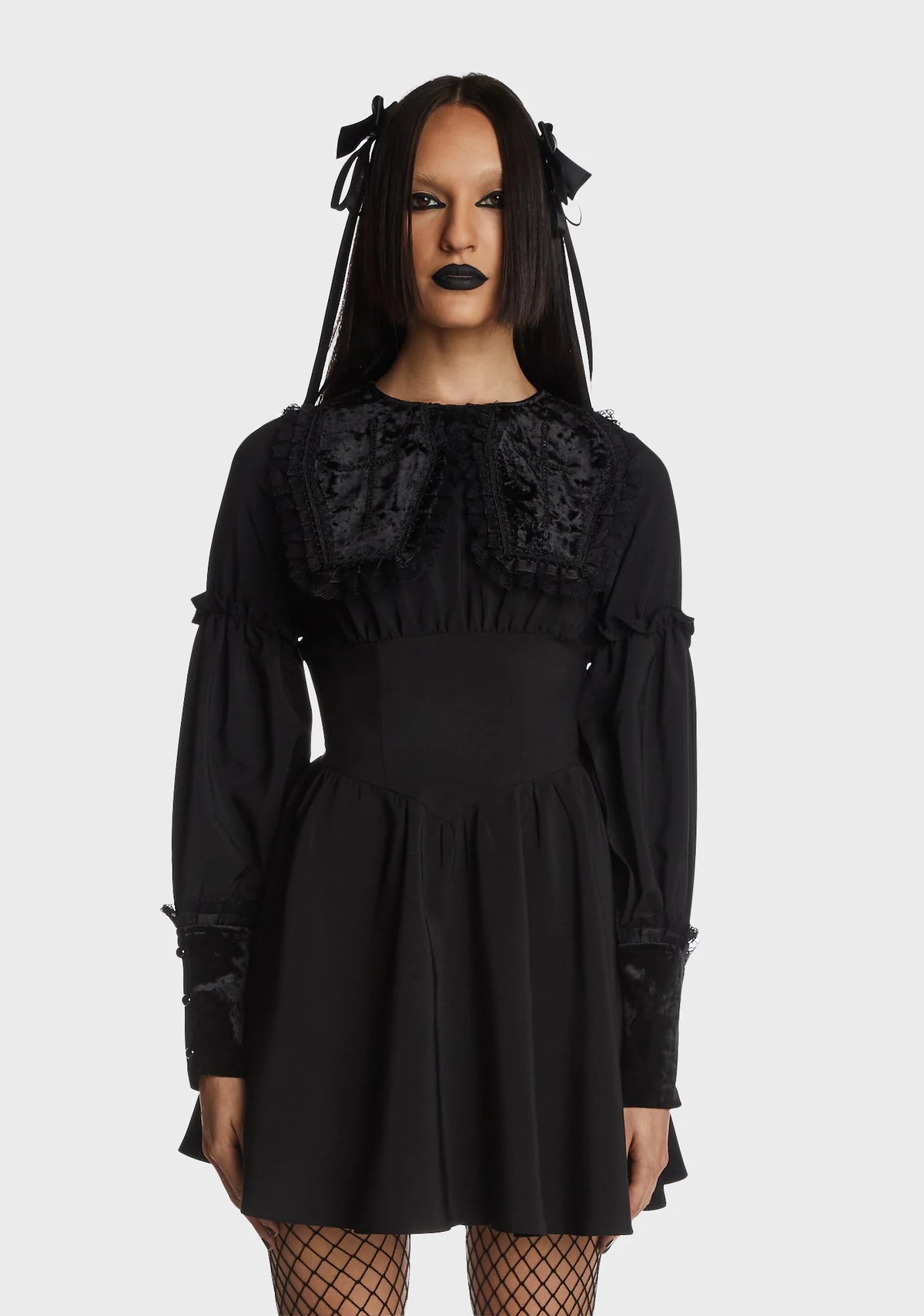 Coffin Collar Gothic Doll Dress