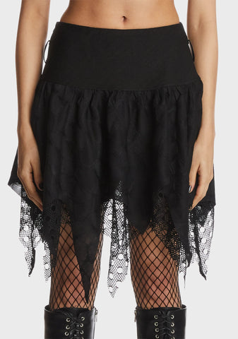 Rocker Irregular Messy Hem Skirt