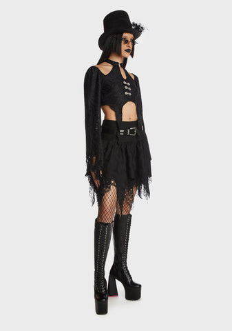 Rocker Irregular Messy Hem Skirt