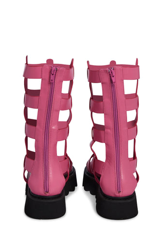 Shiloh Gladiator Sandals- Pink