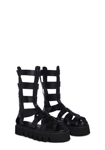 Shiloh Gladiator Sandals- Black