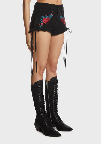 Grateful Heart Denim Shorts