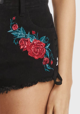 Grateful Heart Denim Shorts