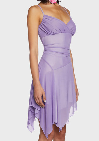 Mermaid Kisses Mini Dress - Light Purple