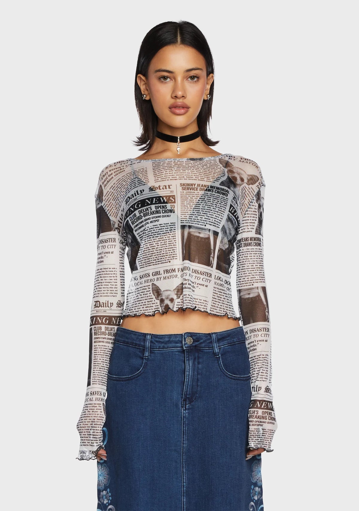 Breaking News Long Sleeve Top