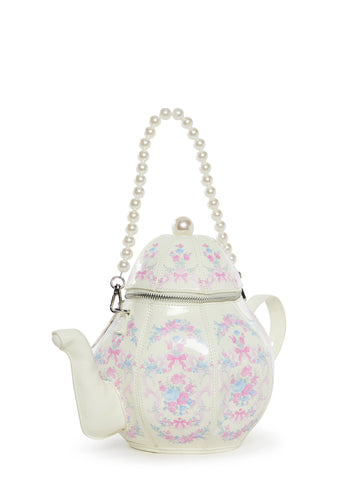 Tea Society Handbag - White