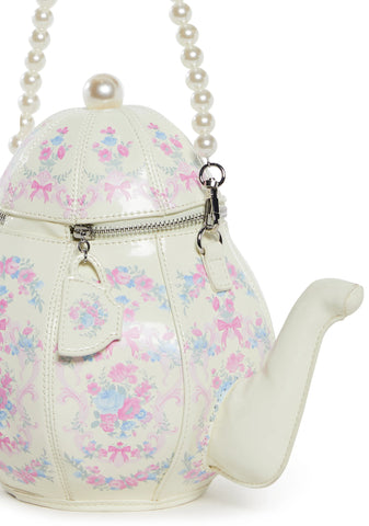 Tea Society Handbag - White
