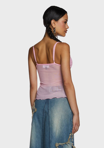 Butterfly Mesh Babydoll Top