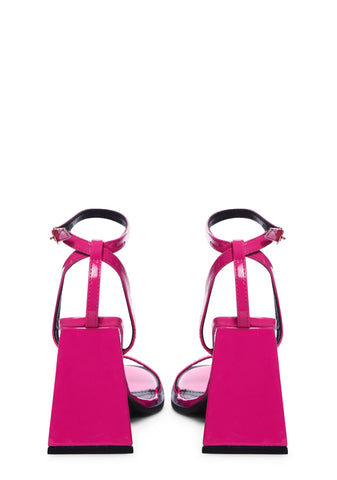 Never Ending Fun Patent Heels- Pink