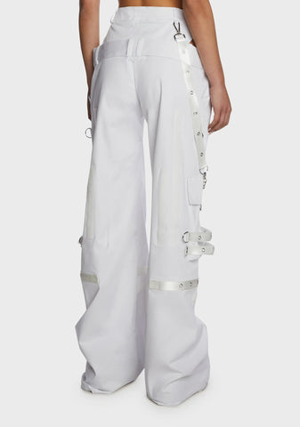 Underworld Cut-Out Cargo Pants - White