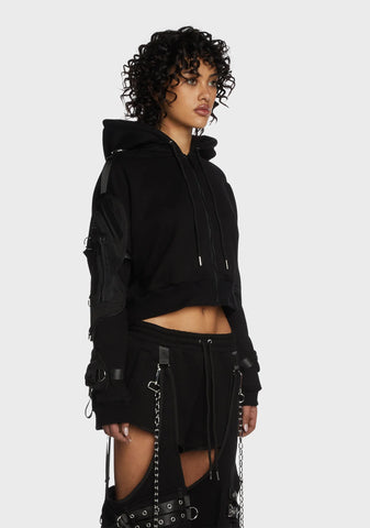 Raider Pocket Cage Crop Hoodie