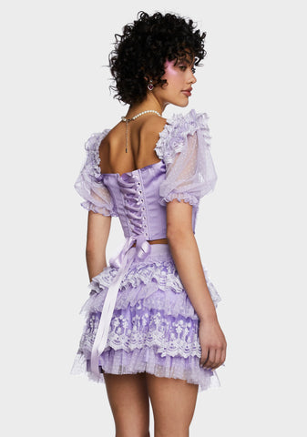 Midnight Promenade Bustier Crop Top