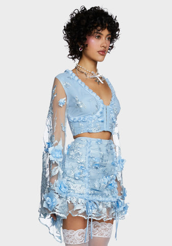 Social Season Long Sleeve Top - Blue