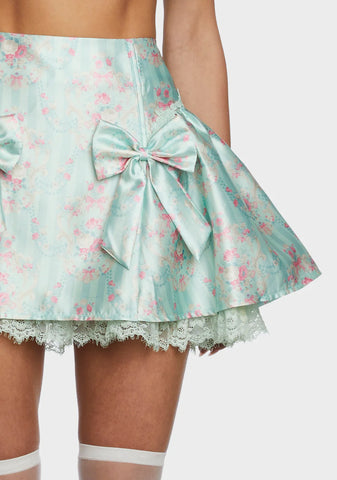 Scandal Sheet Mini Skirt - Green