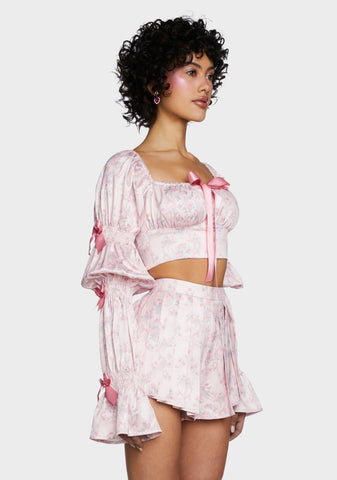 Scandal Sheet Long Sleeve Top - Pink