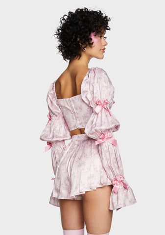 Scandal Sheet Long Sleeve Top - Pink