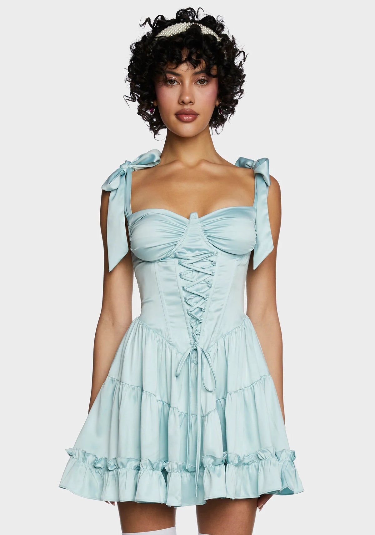 Holding Court Mini Dress - Light Green