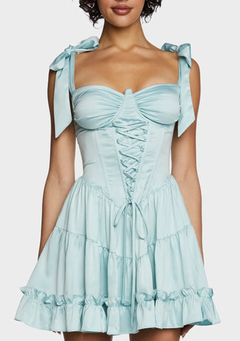 Holding Court Mini Dress - Light Green