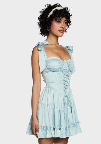 Holding Court Mini Dress - Light Green