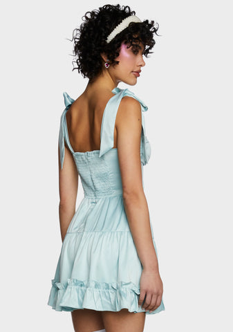 Holding Court Mini Dress - Light Green