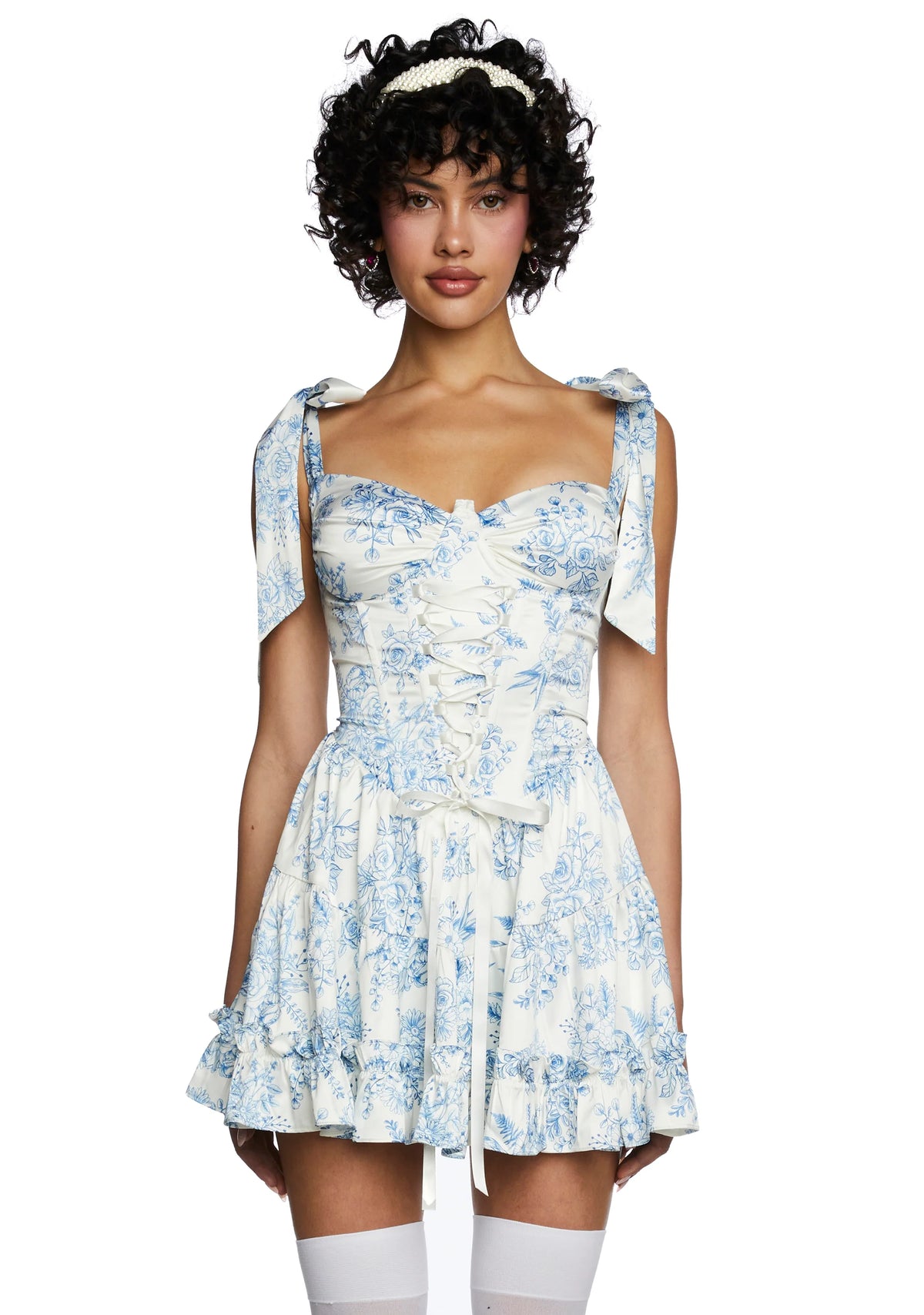 Holding Court Mini Dress - Blue