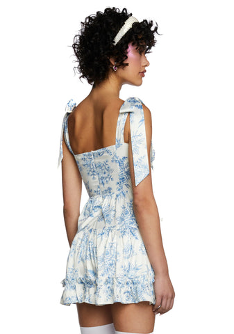 Holding Court Mini Dress - Blue