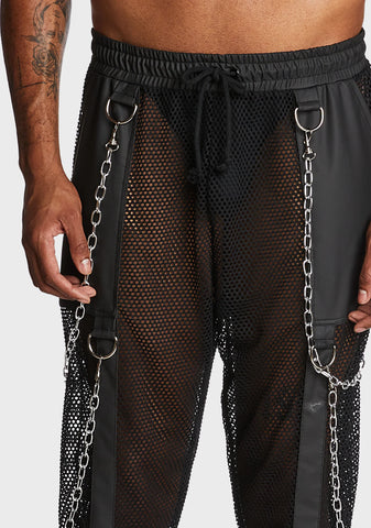 Naughty Nights Unisex Fishnet Joggers