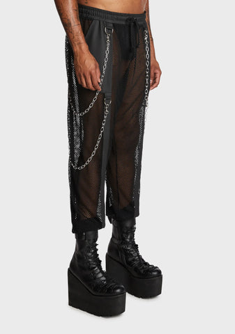 Naughty Nights Unisex Fishnet Joggers
