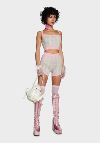 Tea And Secrets Shorts Set