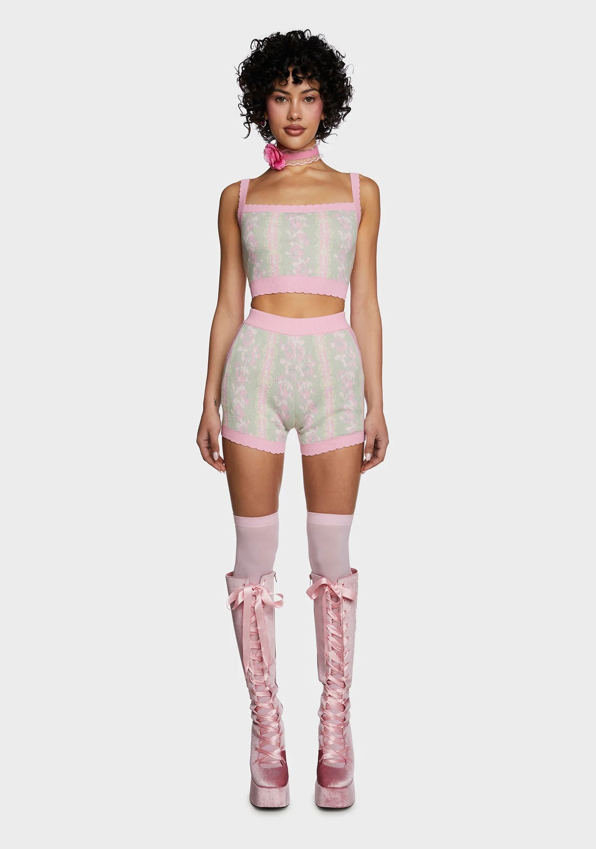 Tea And Secrets Shorts Set