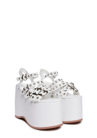 Too Good Wedge Heels - White