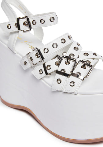 Too Good Wedge Heels - White