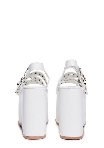 Too Good Wedge Heels - White