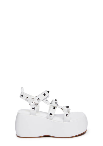 Replay Pose Platform Sandals - White