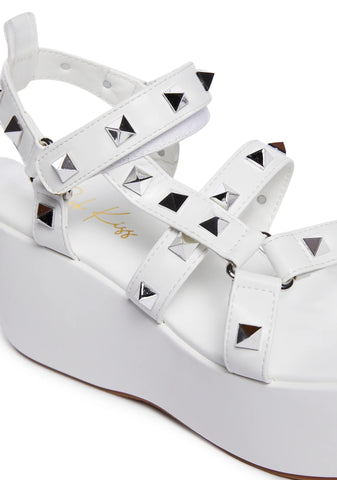 Replay Pose Platform Sandals - White
