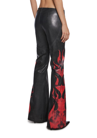 Angel Aflame Lace-Up Pants