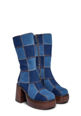 Skip The Queue Denim Boots