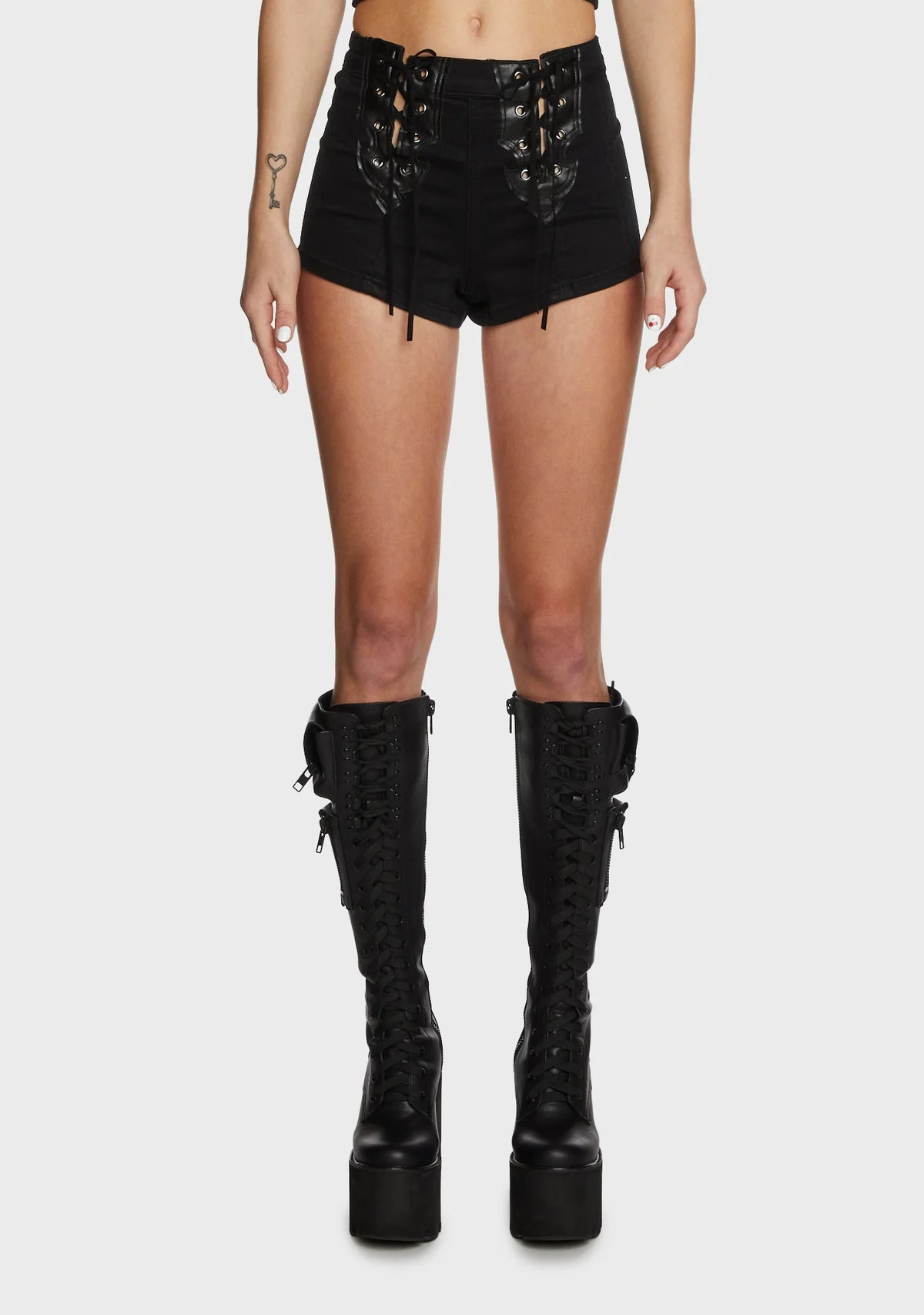 Roadhouse Blues Lace-Up Shorts