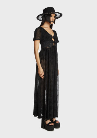 Spiderweb Mesh Duster Dress