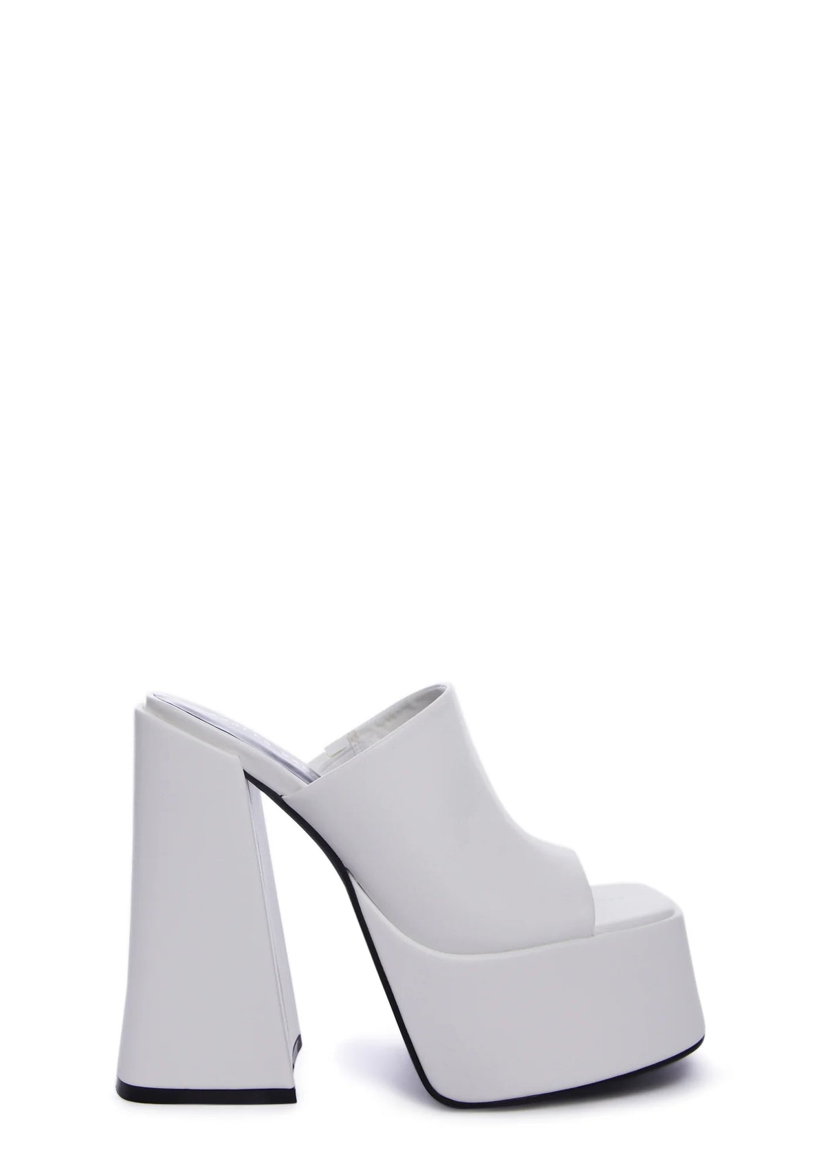 Sheeba Platform Mules - White