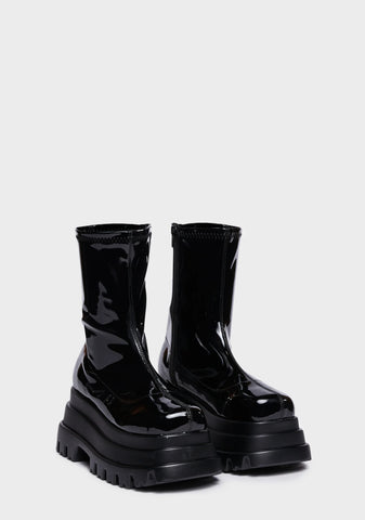 Rush Platform Boots - Black